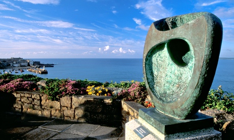 epidaurous bronze statue by barbara hepworth st ives harbour