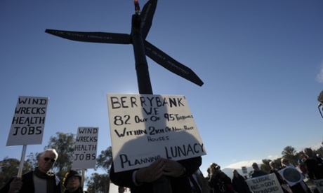 anti-windfarm protesters