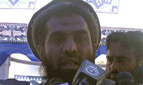 File photo of Zaki-ur-Rehman Lakhvi speaking during a rally