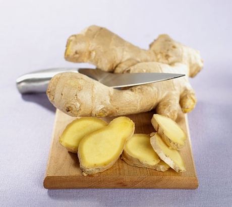 Fresh ginger root.
