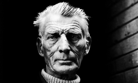Samuel Beckett, pictured leaving the Royal Court Theatre, in London, via the stage door in 1976.