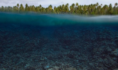 The destruction of coral reefs will make these vital barriers for the land less effective against the effects of climate change - such as sea level rise and storms. Location: Arno atoll, Marshall Island, December 2014