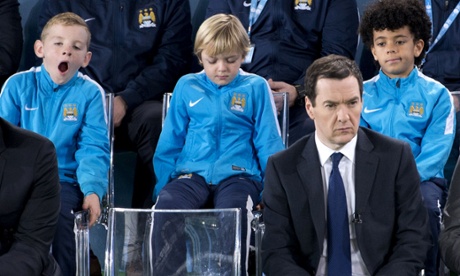 Grassroots vision: George Osborne at Man City’s new academy.