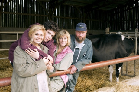 LOUANE EMERA, LUCA GELBERG, KARIN VIARD & FRANCOIS DAMIENS Film 'LA FAMILLE BELIER; THE ARIES FAMILY' (2014)