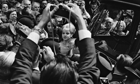 Mandy Rice-Davies and Christine Keeler leave the Old Bailey during the trial of Stephen Ward