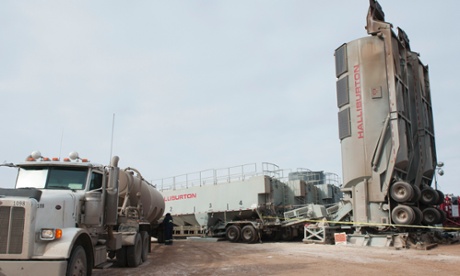 A fracking operation near Williston, North Dakota.