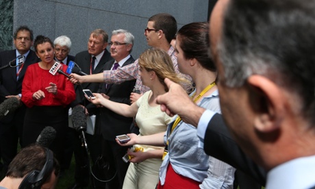 Tasmanian MP Jacqui Lambie at a joint press conference in Parliament House in Canberra this morning Tuesday 2nd December 2014.