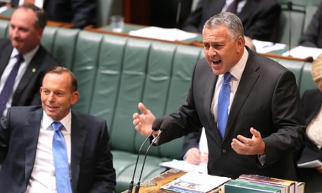 Prime Minister Tony Abbott and Treasurer Joe Hockey during question time in the House of Representatives in Parliament House Canberra this afternoon, Tuesday 2nd December 2014.