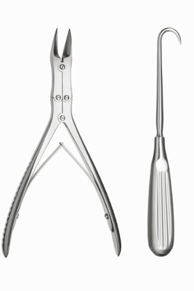 Surgical tools in a row