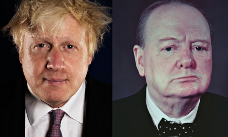 Boris Johnson and Winston Churchill 