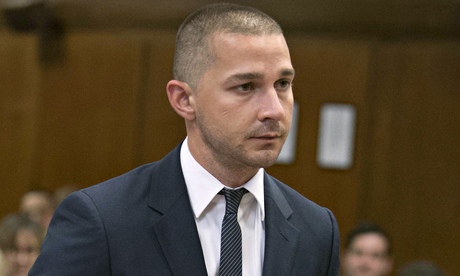 Shia Labeouf in court last month.