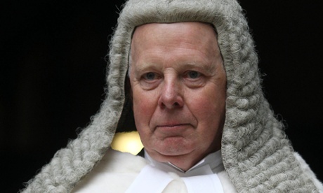 Lord Thomas, the lord chief justice, in his wig.