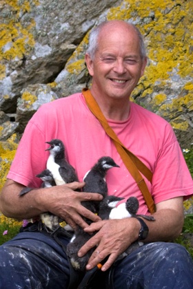 Professor Tim Birkhead's long-term study of guillemots on Skomer island, Wales, was in danger of having its funding cut until he launched a crowdfunding appeal.