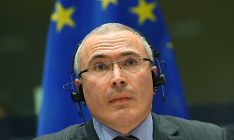 Mihail Khodorkovsky addresses the committee on foreign affairs at the European parliament at the beginning of December.