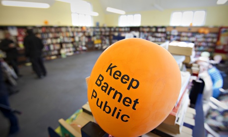 Barnet library, taken over and run by squatters.Photograph: Graham Turner