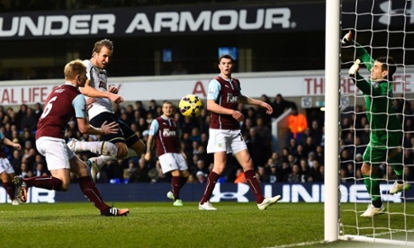 Harry Kane's head puts Tottenham ahead.