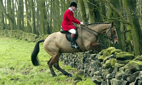 Fox hunter on horse