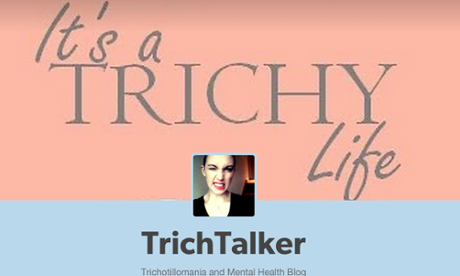 screenshot of trichotillomania blog