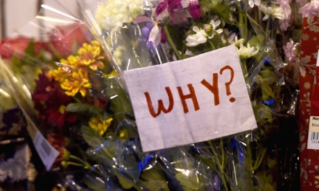 One floral tribute showed people's incredulity at the crash, asking simply 'Why?'.