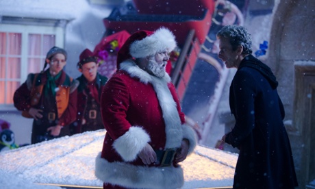 Santa meets the Doctor in Doctor Who.