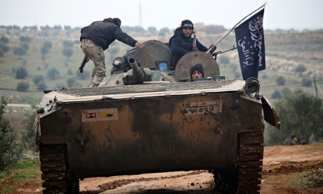 Al-Nusra Front fighters near Aleppo