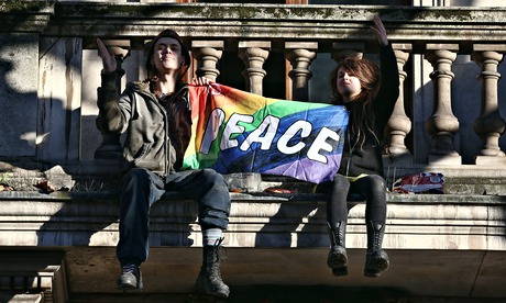 'Love Activists' Take Over A Central London Building For Christmas