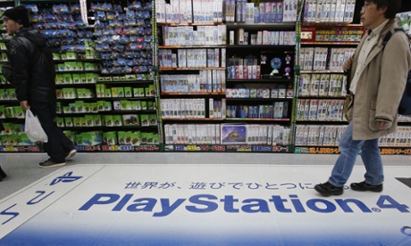 A PlayStation display in Tokyo. Websites for the gaming platform and its competitor Xbox have gone down over Christmas.