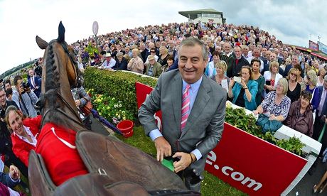 Noel Meade in the winner's enclosure after Road To Riches won the Galway Plate