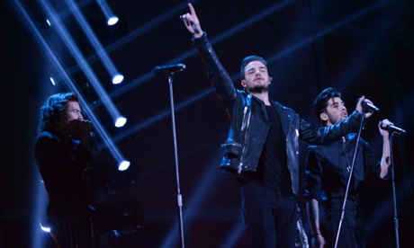 One Direction at the BBC Music Awards at Earl's Court, London, on 11 December, 2014.