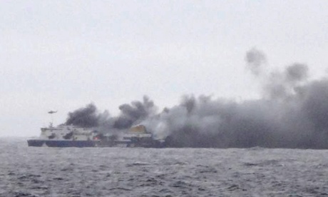 Norman Atlantic on fire