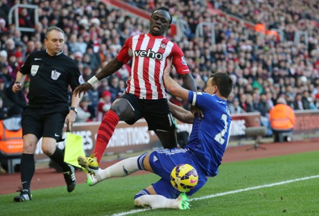John Terry effectively takes out Sadio Mane.