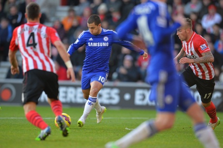 Superb from Chelsea as Eden Hazard cuts inside to fire in the equaliser.