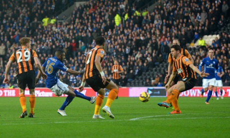 Riyad Mahrez gets the vital breakthrough for Leicester City.