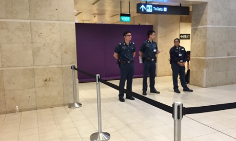 Holding area at Changi Airport for next-of-kin of AirAsia passengers