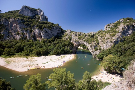 Canoeing on the Ardèche.