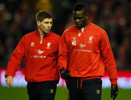 On the bench tonight, Steven Gerrard and Mario Balotelli.