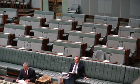The Minister for Education Christopher Pyne in the House of Reps chamber of Parliament House this morning, Wednesday 3rd December 2014.