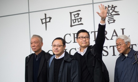 From left: Chu Yiu-ming, Benny Tai, Chan Kin-man and Joseph Zen. The men say they surrendered to demonstrate their commitment to the rule of law.