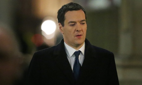 Chancellor George Osborne walks from the Treasury to Downing Street.