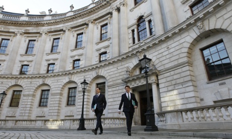 George Osborne, left, with his deputy the chief secretary to the Treasury Danny Alexander. Photo: Alastair Grant/AP.