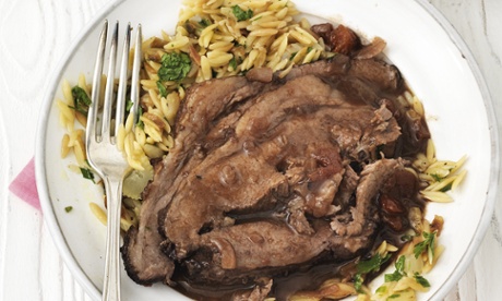 Beef stifado with fennel orzo