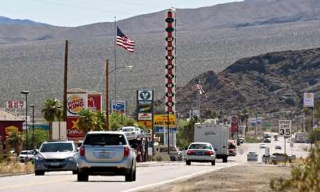 2014 hottest year on record : 134-Foot-High Thermometer in Baker, California