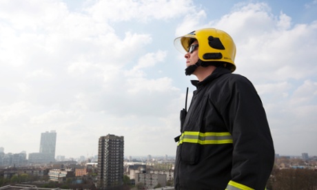 An emergency services worker