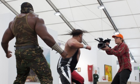 Wrestlers at Frieze, commissioned by Lucky PDF.