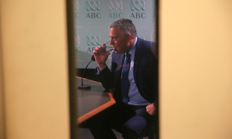 The Treasurer Joe Hockey during an interview this morning in the press gallery of Parliament House in Canberra, Thursday 4th December 2014.