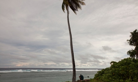 Outside Ijuw camp, Nauru.