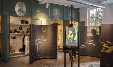 Netherlands, Nuenen, Village of Vincent van Gogh. Museum Vincentre. Replica of workshop were Vincent painted the Potato Eaters