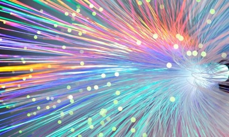 Bundle of fibre optics used to send data