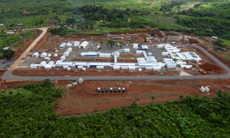 View of the flagship British Ebola treatment facility in Kerry Town. The Scottish nurse diagnosed with the Ebola virus was working at the newly built hospital run by the charity Save the Children.