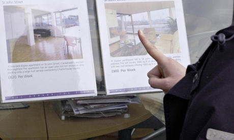 Properties in the window of a letting agent